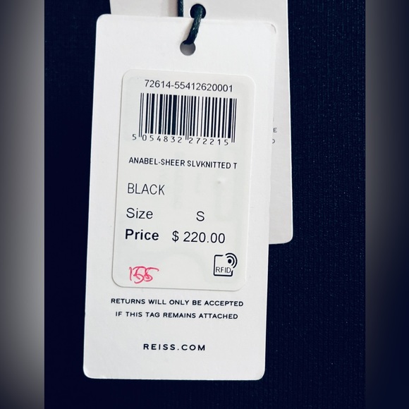 Reiss “Anabel” Sheer Detail Sleeveless Asymmetrical Peplum Waist Top In Black S - Picture 11 of 13